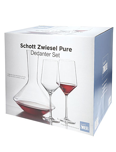 Schott Zwiesel Pure Red Wine Decanter Set with Pair of Cabernet Wine Glasses