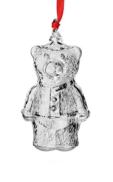 Steuben Teddy Bear Ornament