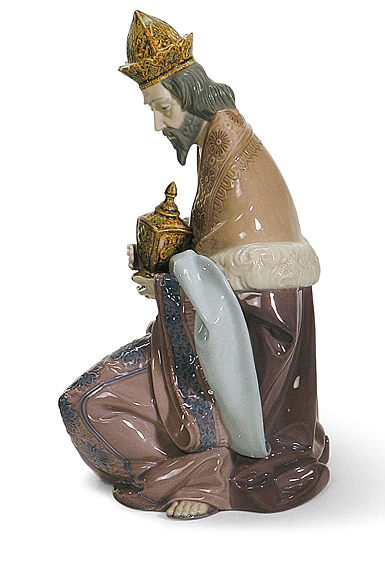 Lladro Classic Sculpture, King Gaspar Nativity Figurine