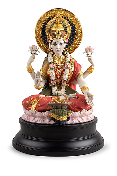 Lladro Classic Sculpture, Goddess Lakshmi Sculpture. Limited Edition