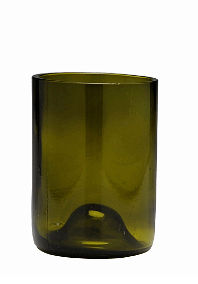 Fortessa Fashion Glass Vintage Olive Green Water Glass 12oz 4 1, 8"