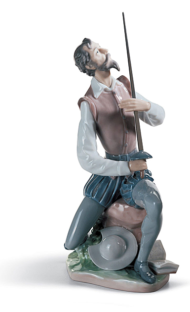 Lladro Classic Sculpture, Oration Quixote Figurine