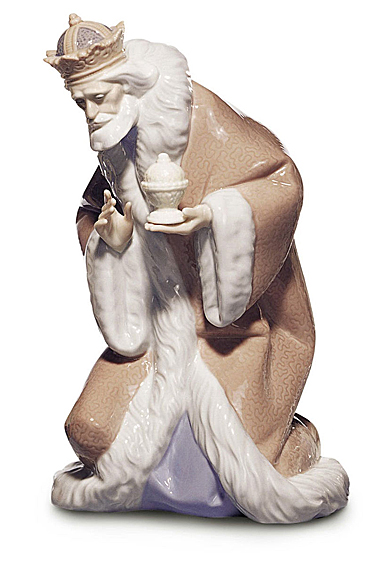 Lladro Classic Sculpture, King Melchior Nativity Figurine II