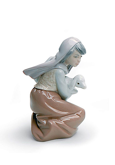 Lladro Classic Sculpture, Lost Lamb Nativity Figurine