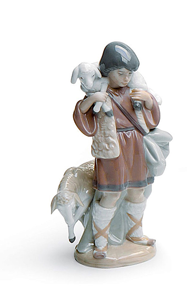 Lladro Classic Sculpture, Shepherd Boy Nativity Figurine