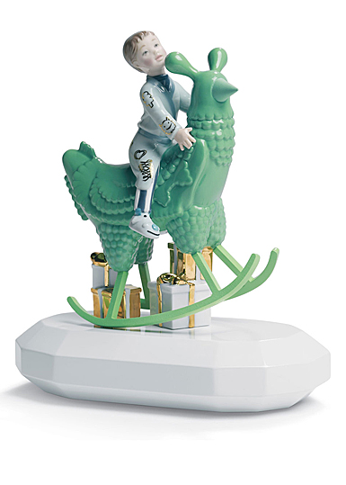 Lladro Design Figures, The Rocking Chicken Ride Figurine. By Jaime Hayon
