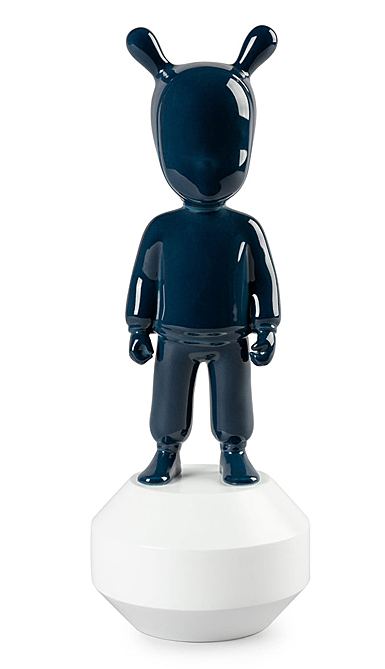 Lladro Design Figures, The Dark Blue Guest Figurine. Small Model