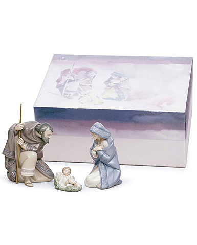 Lladro Classic Sculpture, Silent Night Nativity Set