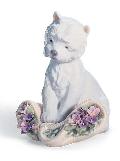 Lladro Classic Sculpture, Playful Character Dog Figurine Type 163