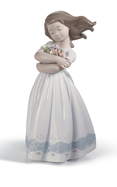 Lladro Classic Sculpture, Tender Innocence Girl Figurine