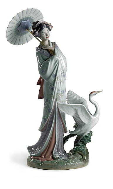 Lladro Classic Sculpture, Japanese Portrait Woman Figurine