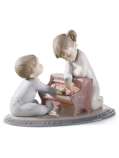 Lladro Classic Sculpture, First Melodies Children Figurine