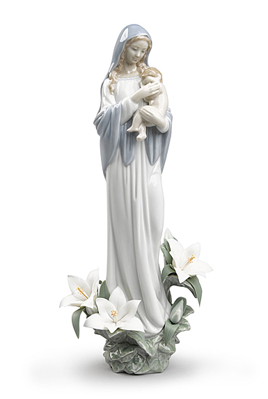 Lladro Classic Sculpture, Madonna Of The Flowers Figurine