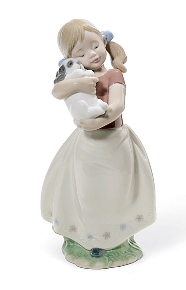 Lladro Classic Sculpture, My Sweet Little Puppy Girl Figurine