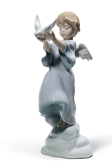 Lladro Classic Sculpture, Peace On Earth Angel Figurine