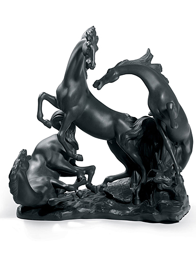 Lladro Classic Sculpture, Horses' Group Sculpture. Limited Edition