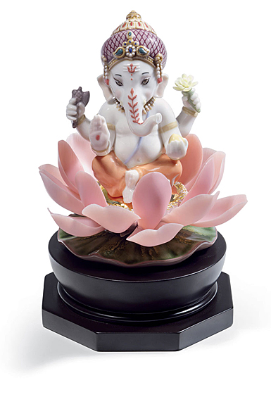 Lladro Classic Sculpture, Padmasana Ganesha Figurine