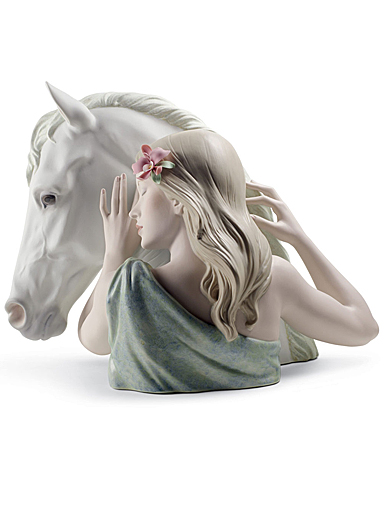 Lladro Classic Sculpture, A True Friend Woman Figurine. Limited Edition