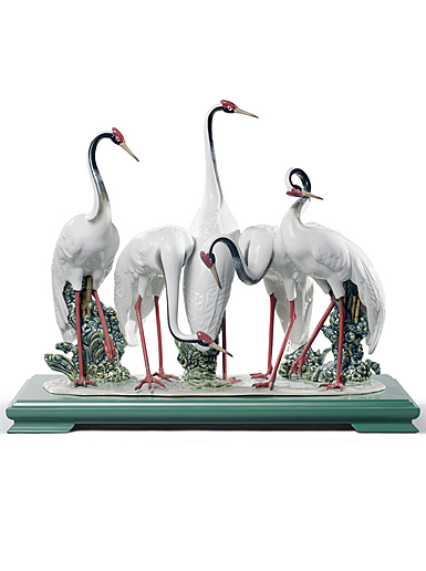 Lladro Classic Sculpture, Flock Of Cranes Sculpture. Limited Edition