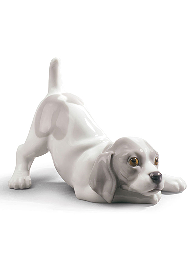Lladro Classic Sculpture, Playful Puppy Figurine