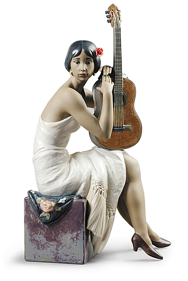 Lladro Classic Sculpture, The Flamenco Singer Woman Figurine