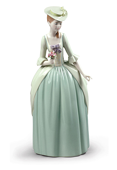 Lladro Classic Sculpture, Floral Scent Woman Figurine