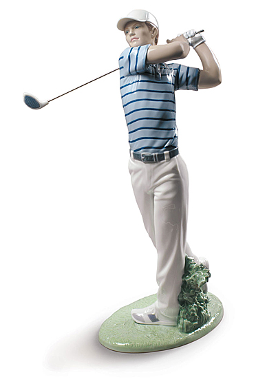 Lladro Classic Sculpture, Golf Champion Man Figurine