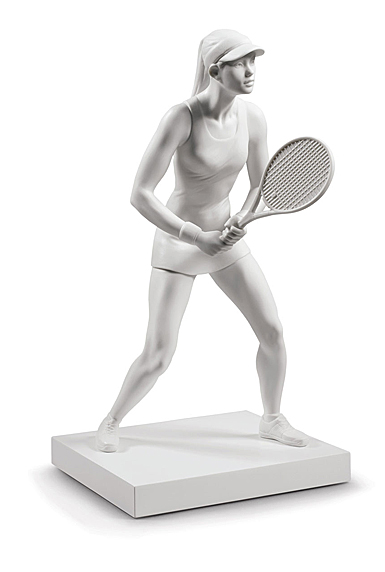 Lladro Classic Sculpture, Lady Tennis Player Figurine