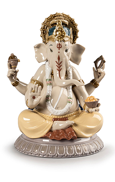 Lladro Classic Sculpture, Lord Ganesha Figurine