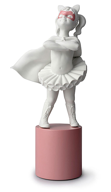 Lladro Classic Sculpture, I'm A Superheroine Girl Figurine