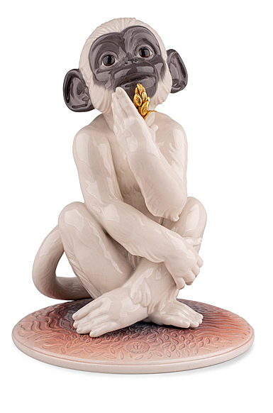 Lladro Classic Sculpture, Little Monkey Figurine
