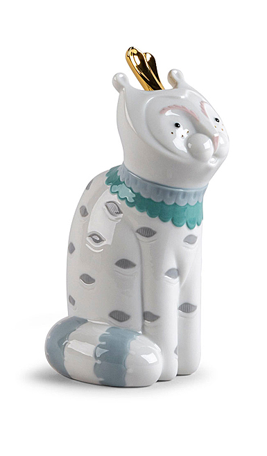 Lladro Design Figures, Unusual Friends - Cat