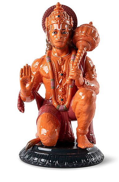 Lladro Classic Sculpture, Hanuman - Orange
