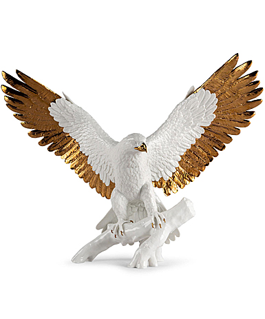 Lladro Freedom Eagle, White-Copper