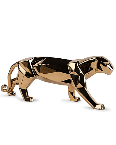 Lladro Design Figures, Panther (Golden)
