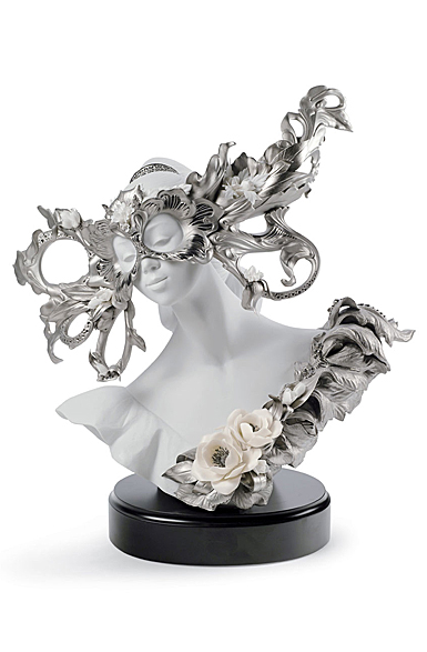 Lladro Classic Sculpture, Carnival Fantasy Sculpture. Limited Edition. Silver Lustre
