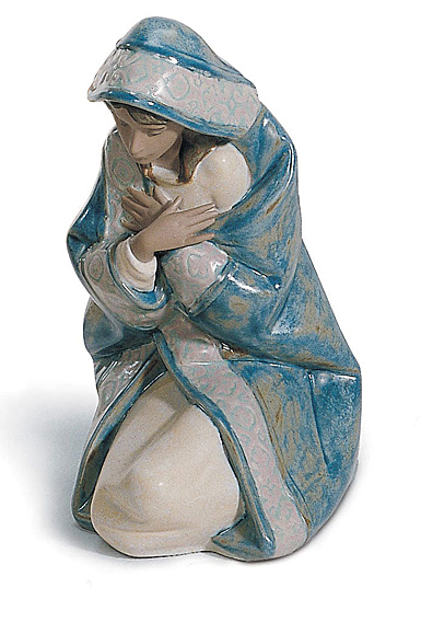 Lladro Classic Sculpture, Mary Nativity Figurine. Gres