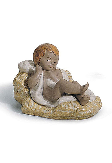 Lladro Classic Sculpture, Baby Jesus Nativity Figurine, Ochre