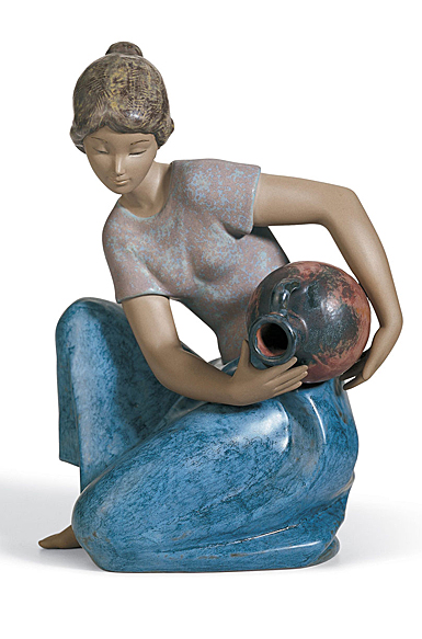 Lladro Classic Sculpture, Young Water Woman Figurine