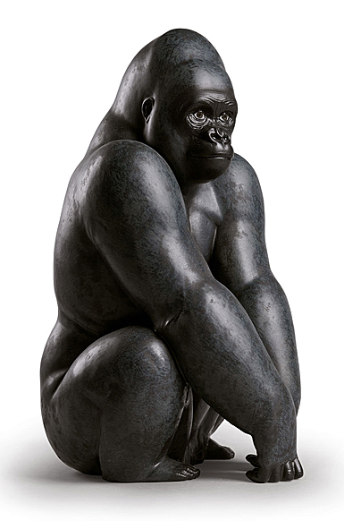 Lladro Classic Sculpture, Gorilla Figurine