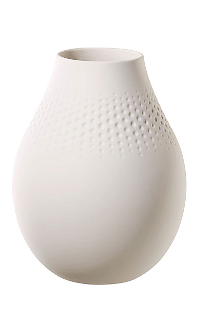 Villeroy and Boch Manufacture Collier Blanc Vase Tall Perle