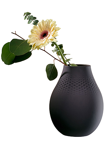 Villeroy and Boch Manufacture Collier Noir Vase Tall Perle