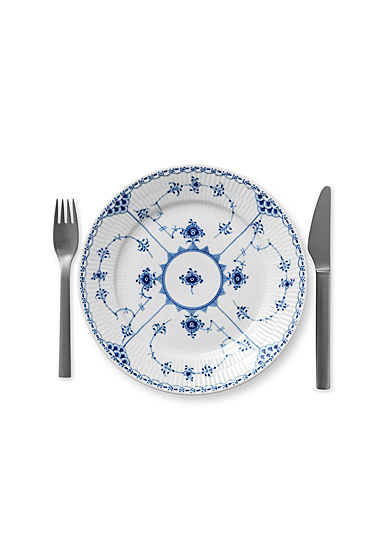 Royal Copenhagen, Blue Fluted Half Lace Salad Plate 8.75"