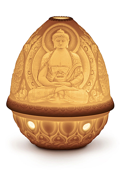 Lladro Lithophane Votive Light, Buddha
