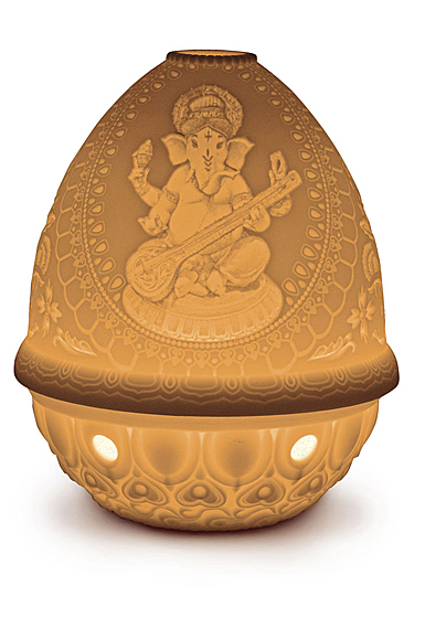 Lladro Light And Fragrance, Veena Ganesha Lithophane