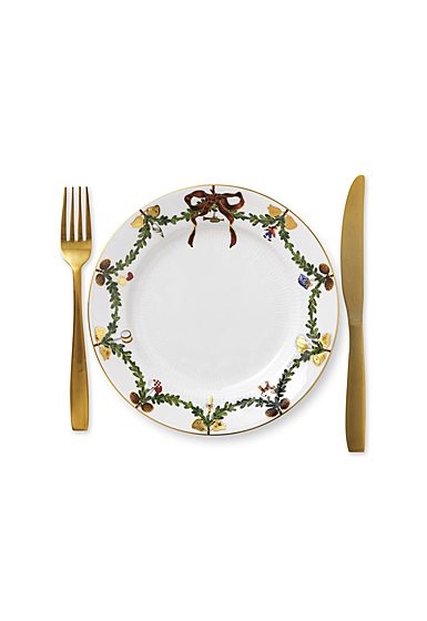 Royal Copenhagen, Star Fluted Christmas Salad Plate, Single