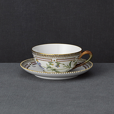 Royal Copenhagen, Flora Danica Tea Cup and Saucer 7.5oz., Limited Edition
