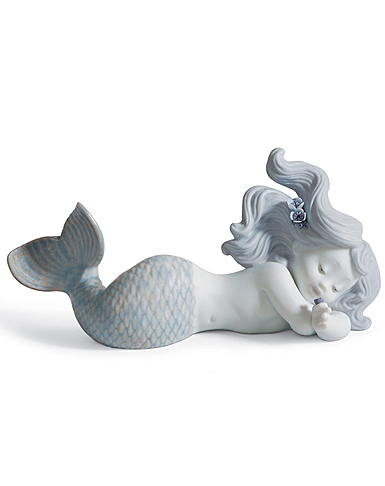 Lladro Classic Sculpture, Day Dreaming At Sea Mermaid Figurine