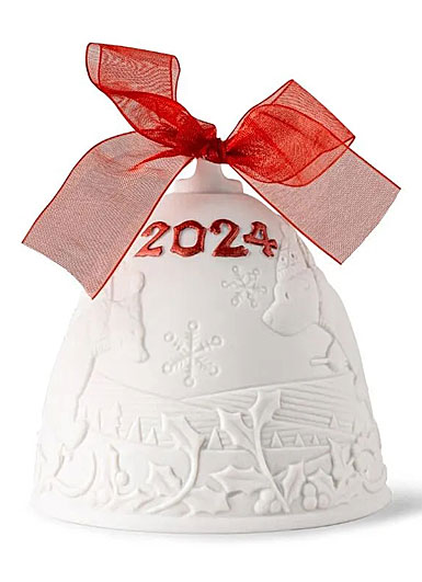 Lladro 2024 Christmas Red Bell Dated Ornament 