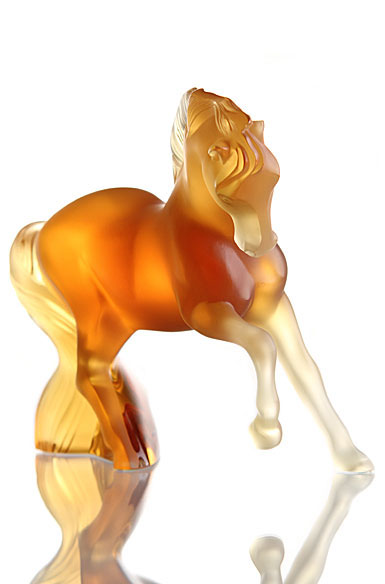 Lalique Mistral Amber Horse Figure